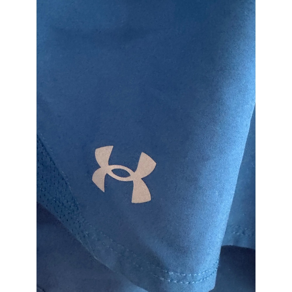 Under Armour Fly-By Women's Running Shorts Medium Blue 5" Lined MSRP $35 - Picture 4 of 8